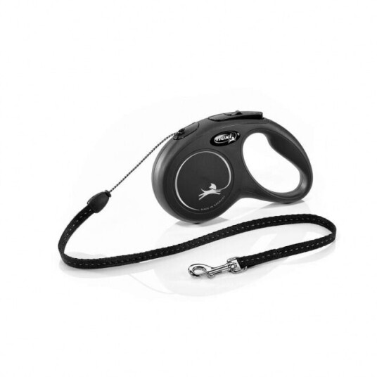 Flexi New Classic Hundebånd S 5m Svart - Maks 12 kg Flexi New Classic Hundebånd S 5m Svart - Maks 12 kg