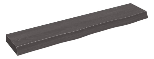 vidaXL Vegghylle m?rkegr? 100x20x6 cm behandlet heltre eik
