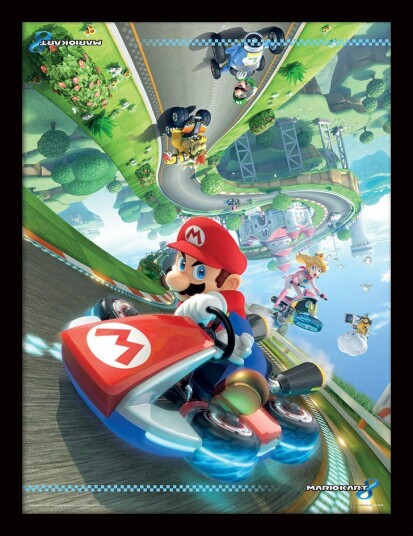 Super Mario Innrammet Bilde 30 x 40 cm Mario Kart 8 Super Mario Innrammet Bilde 30 x 40 cm Mario Kart 8