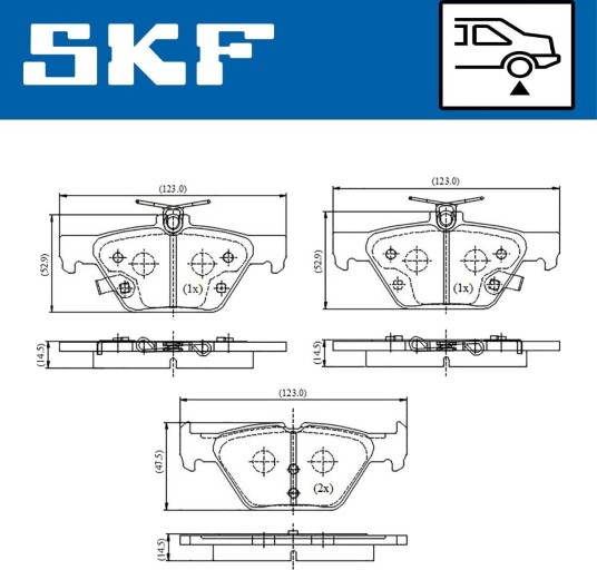 Bremseklosser SKF VKBP 91449 A