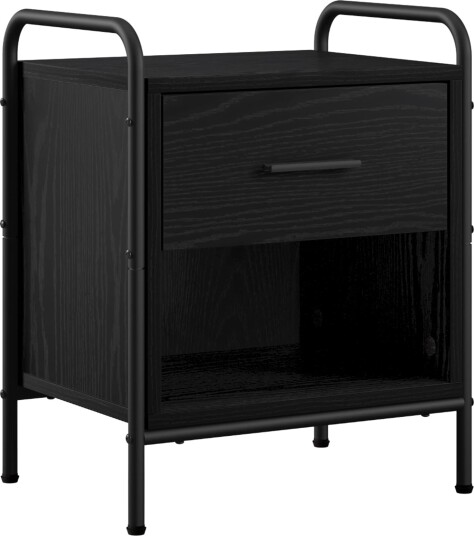 vidaXL Nattbordskap Svart eik 40 x 30 x 50 cm Konstruert tre
