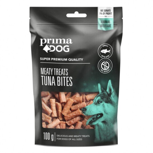 Primadog Meaty Treats Tuna Bites 100 G Primadog Meaty Treats Tuna Bites 100 G