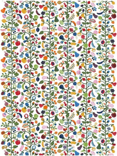 Arvidssons Textil Frukthage stoff Multi