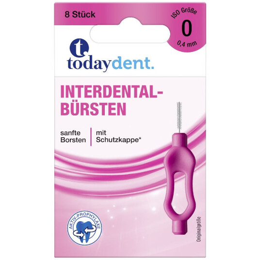 Spaltebørster 8 pcs. Today Dent 0,4 mm ISO 0 ROSA
