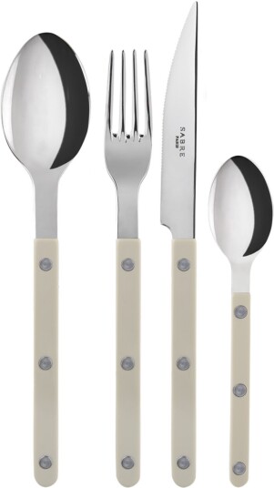 Sabre Paris 4 Pieces 1-2-3-4 Bistrot Solid Light Kaki Färg: Bestikksett