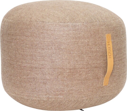 Hübsch Muchi Puff Ø50 cm Brun Hübsch Muchi Puff Ø50 cm Brun