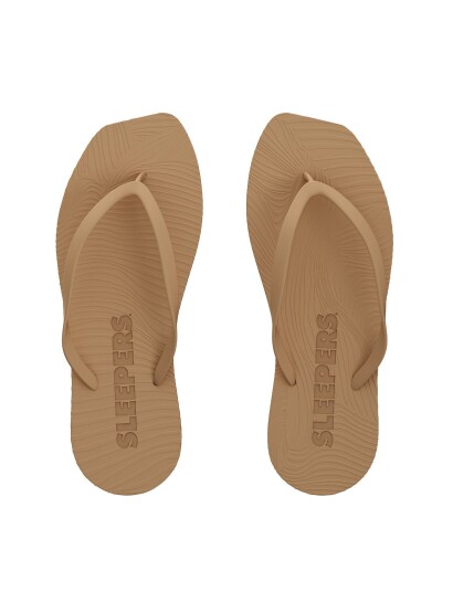 SLEEPERS Tapered Sand Flip Flop   Brown   40