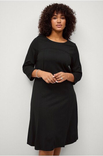 Zizzi   Kjole jWinola 3/4 Knee Dress   Svart