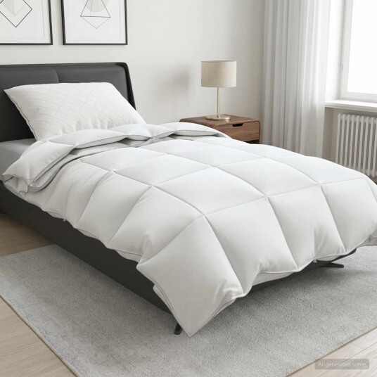 vidaXL Dyne FULDA 135 x 220 cm 4 årstider 310 GSM 90% Gjess Dun Hvit vidaXL Dyne FULDA 135 x 220 cm 4 årstider 310 GSM 90% Gjess Dun Hvit