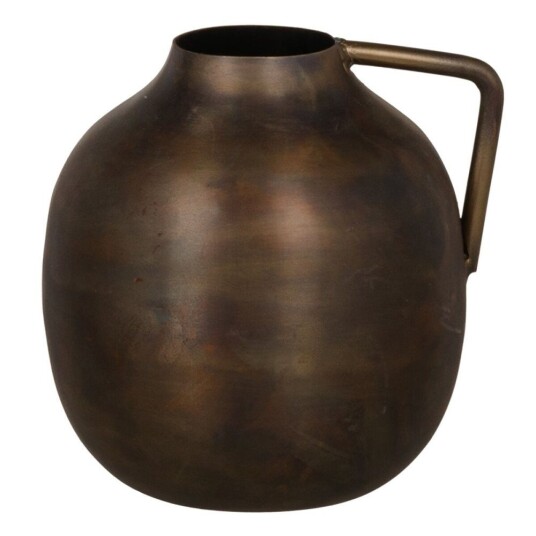 Bigbuy Home Vase Gyllen Metall 15 X 15 X 16 Cm