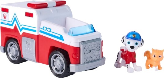 Paw Patrol Lekebil 20 cm Søk og redning Marshall Re Paw Patrol OneSize Bil Rød