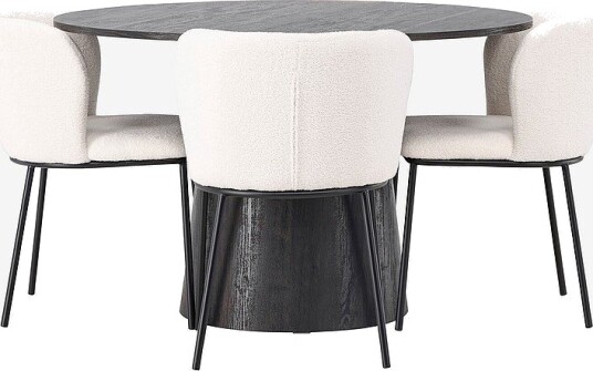 Venture Home Spisegruppe Lanzo med 4 stk stoler Edina Svart Venture Home Spisegruppe Lanzo med 4 stk stoler Edina Svart