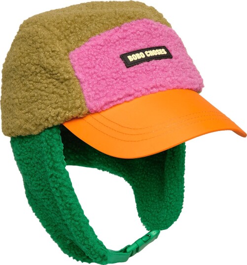 Bobo Choses Bobo Choses Color Block Sheepskin Chapka GREEN HEAD54 Bobo Choses Bobo Choses Color Block Sheepskin Chapka GREEN HEAD54