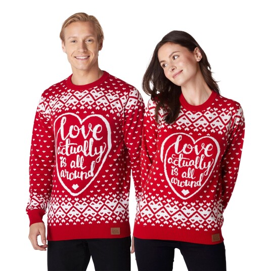Silly Santa Love Actually Is All Around Julegenser - Small