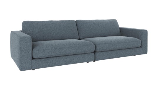 Rowico Home Duncan 3 seters sofa Middels blå Bobby 15 258 x 103 x 78 cm Blå