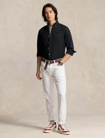 Polo Ralph Lauren Custom Fit Stretch Poplin Shirt - Black - L