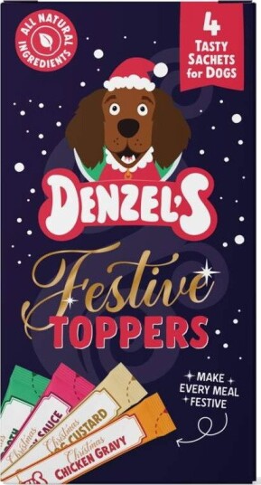 DenzelS Denzel s Festive Toppers for Dogs 4 x 15 g