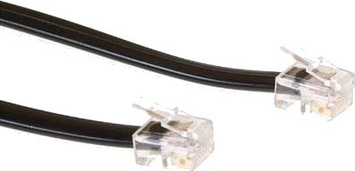 ACT Svart 3 m Flat Telefonkabel Med RJ12 Kontakter