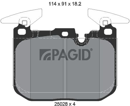 PAGID T2166N Bremseklosser