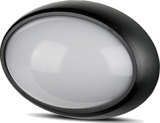 V Tac 12W oval LED tak/vegglampe IP54 sort 3000K 24,2 x 16,5 cm Kulør : Varm V Tac 12W oval LED tak/vegglampe IP54 sort 3000K 24,2 x 16,5 cm Kulør : Varm
