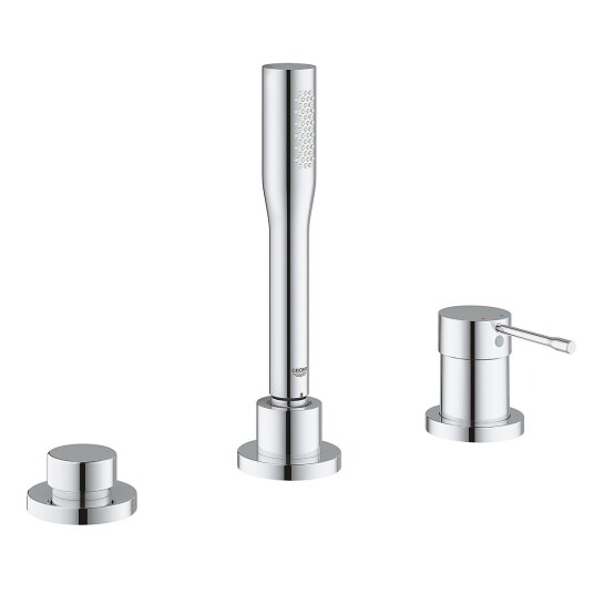 Grohe Essence badekarbatteri For kar/fliskant, overløpsfylling, Krom