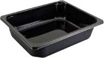 Bakke 1/2 Gn C2325 1B 1 Rum 5100Ml L325xb265xh80mm Hicpet Sort,80 Stk/Krt