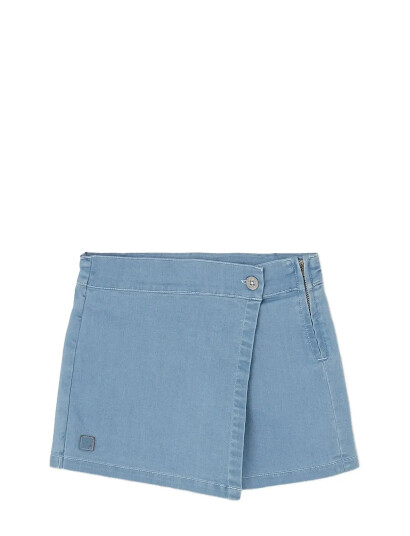 Boboli Knitted Pant Skirt Denim For Girl  Bci Blue 122