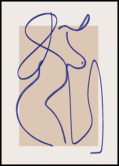 Abstract Blue Line Art 2 Plakat Plakat / 100x150cm Abstract Blue Line Art 2 Plakat Plakat / 100x150cm