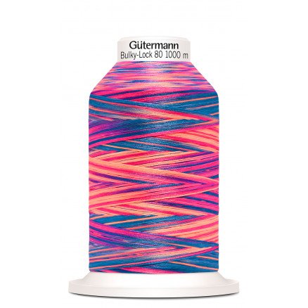 Gütermann Bulky Lock 80 Multi Rød/Oransje/Cerise Sytråd Polyester 9814 1000m