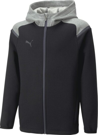PUMA teamCUP Casuals Hettegenser Svart/Grå Barn størrelse 140 cm