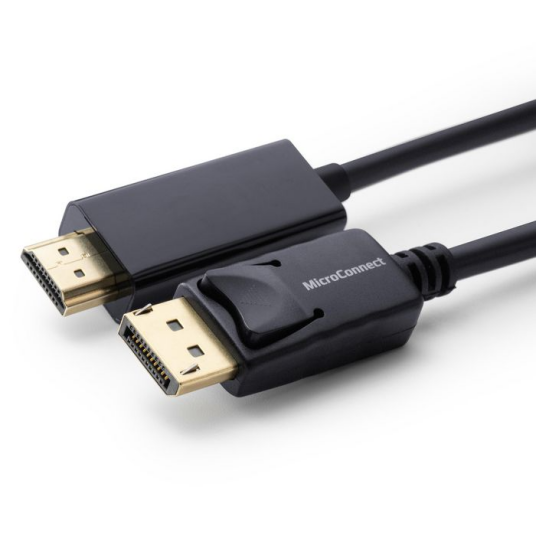 MicroConnect DisplayPort til HDMI Adapterkabel 2 m Svart 1080p 60 Hz
