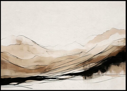 Abstract Mountain Layers Plakat / 100x150 Abstract Mountain Layers Plakat / 100x150