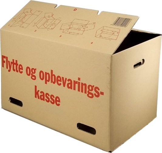 Flyttekasse Indre Dim: 556 X 380 X 373 Mm 2 Lags,Bb Flute 6.000 Mm Særligt Design Brun Bundt A   10 Stk.