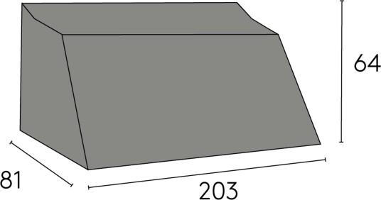 Hillerstorp Møbelbeskyttelse til Oxelunda 3-seter sofa 203 x 81 x 64 cm Grå