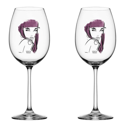 Kosta Boda All about you vinglass 52 cl 2-stk. purpurr?d