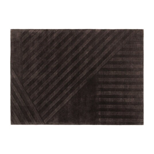 NJRD Levels ullteppe stripes brun 200 x 300 cm NJRD Levels ullteppe stripes brun 200 x 300 cm