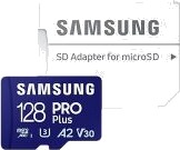 Samsung PRO Plus MB-MD128SA - Flashminnekort (microSDXC til SD-adapter inkludert) - 128 GB - A2 / Video Class V30 / UHS-I U3 - microSDXC UHS-I - blå Samsung PRO Plus MB-MD128SA - Flashminnekort (microSDXC til SD-adapter inkludert) - 128 GB - A2 / Video Class V30 / UHS-I U3 - microSDXC UHS-I - blå