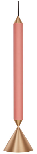 Pholc Apollo 39 pendel Coral Pink / Polished Brass Pholc Apollo 39 pendel Coral Pink / Polished Brass