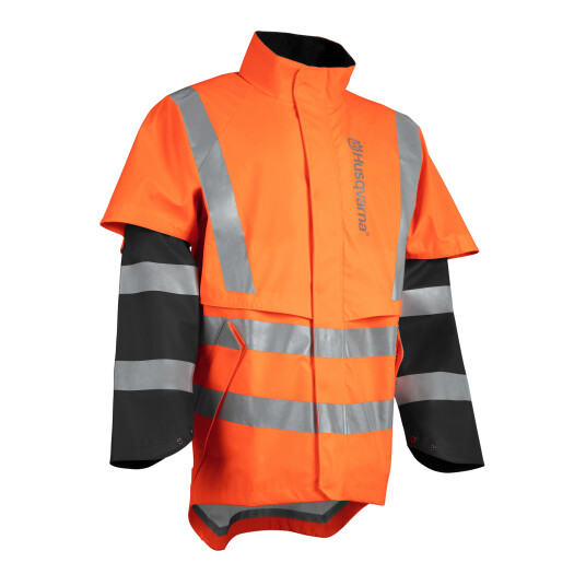 Husqvarna Protect High-Viz Regnjakke L - EN ISO 20471 Kvalitet Husqvarna Protect High-Viz Regnjakke L - EN ISO 20471 Kvalitet