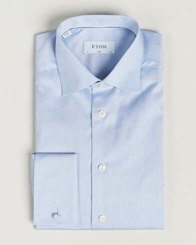 Eton Slim Fit Shirt Double Cuff Blue Eton Slim Fit Shirt Double Cuff Blue