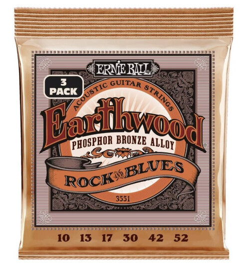 Ernie Ball Eb-3551 Psb Rock & Blues 010-052 3-Pack