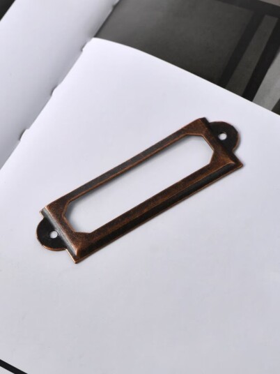 12 stykker Etikettboks Filskuff Etikettholder Metalletiketter Bronse
