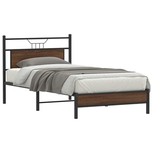 Sengeramme uten madrass brun eik 107x203 cm konstruert tre 4106994