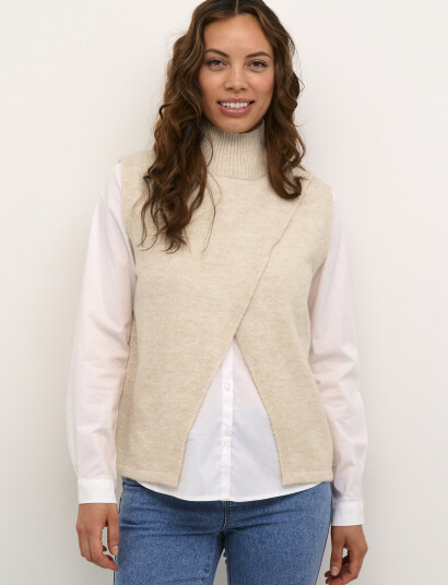 Kaffe Kataris Knit Vest - Cream - XL