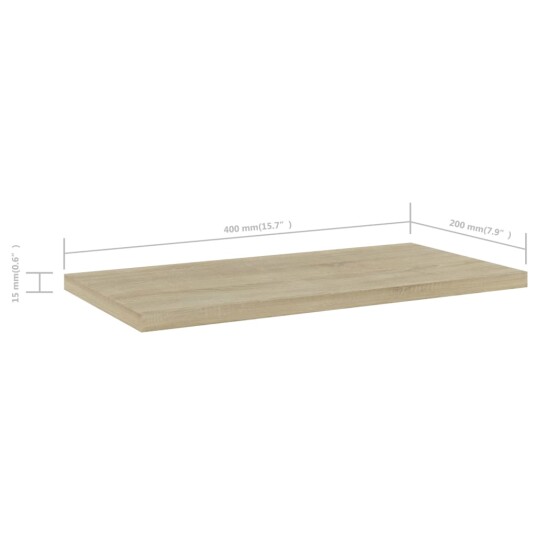 Hylleplater 4 stk sonoma eik 40x20x1,5 cm sponplate 8720286243978 Hylleplater 4 stk sonoma eik 40x20x1,5 cm sponplate 8720286243978