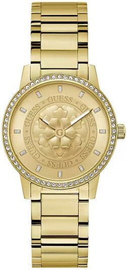 Guess Dameklokke GW0747L2 Petal Gull/Gulltonet stål Ø36 mm Guess Dameklokke GW0747L2 Petal Gull/Gulltonet stål Ø36 mm