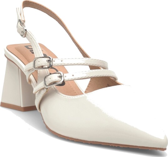 Bianco Biamaralyn Mary Jane Slingback Faux Leather Cream 37