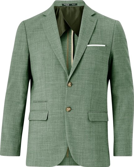 Selected HOMME - Blazer slhSlim-Oasis Linen Blz B Noos - Grønn