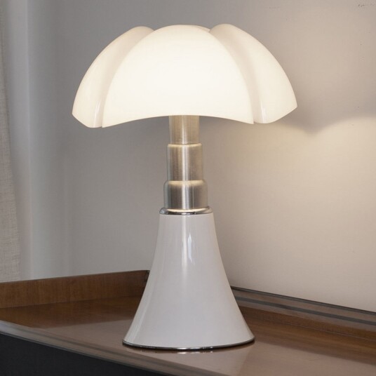 Pipistrello Med bordlampe dimmer hvit   Martinelli Luce   Stue   Design   Metall   Med skjerm