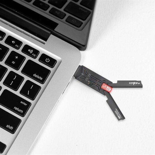 Nedis Network Dongle | Wi-Fi | AX5400 | 2.4/5/6 GHz (Triple Band) | USB3.0 | Wi-Fi hastighet totalt: 5400 Mbps | Windows 10 / Windows 11
